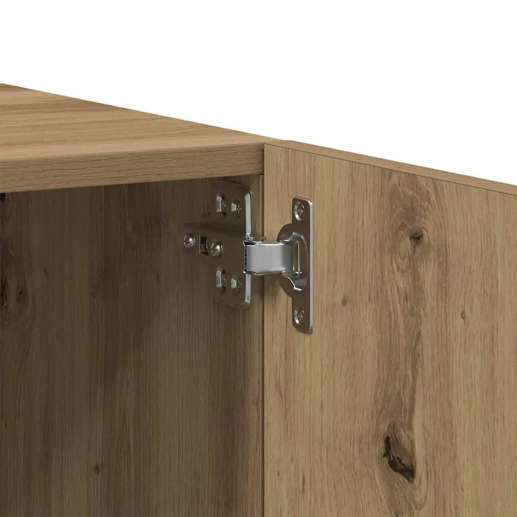 TV Cabinet Brown Engineered Wood 100x35x40 cm Media Unit Storage Compartments