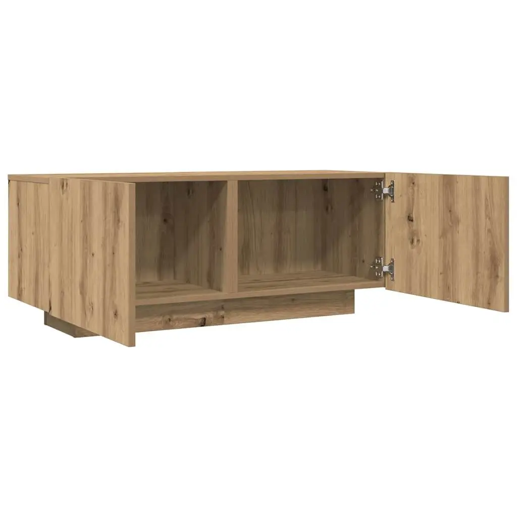 TV Cabinet Brown Engineered Wood 100x35x40 cm Media Unit Storage Compartments