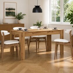 Warm Brown Dining Table for Kitchen or Dining Room