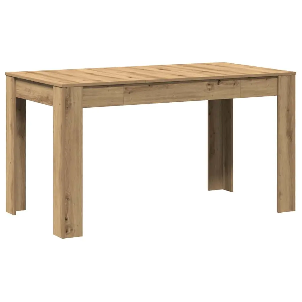 Dining Table Brown Engineered Wood 140 x 74.5 x 76 cm Sturdy Tabletop Easy Clean