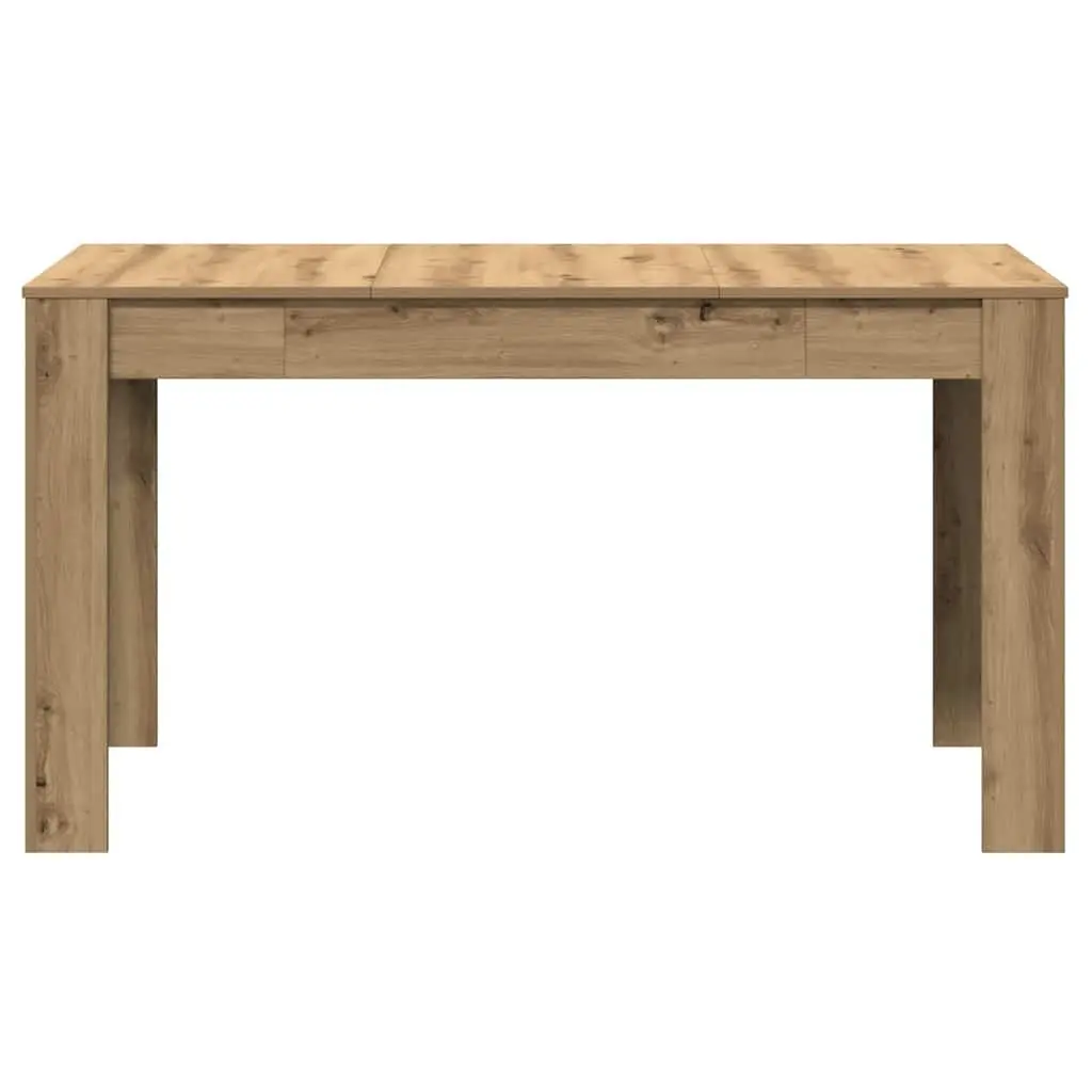 Dining Table Brown Engineered Wood 140 x 74.5 x 76 cm Sturdy Tabletop Easy Clean