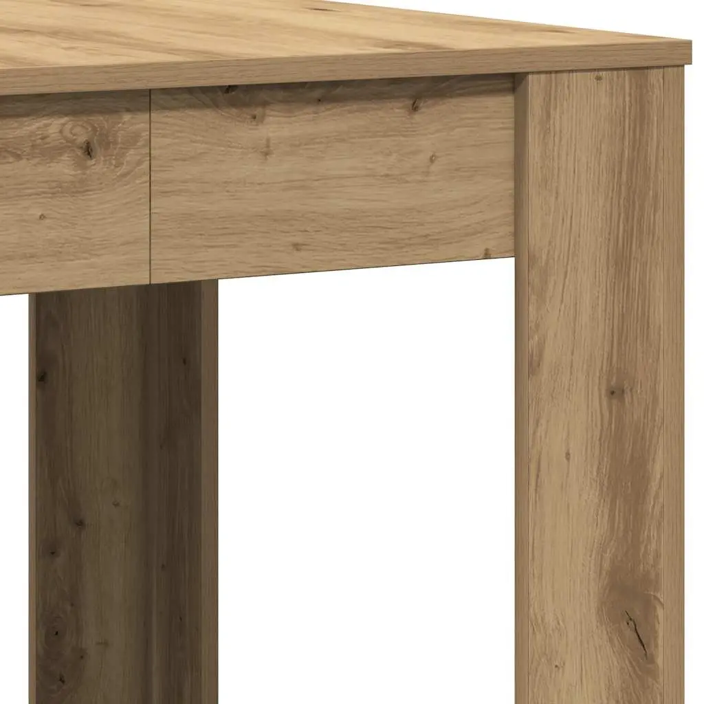 Dining Table Brown Engineered Wood 140 x 74.5 x 76 cm Sturdy Tabletop Easy Clean