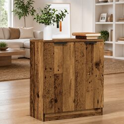Brown Engineered Wood Sideboard Storage Unit 60x30x70cm