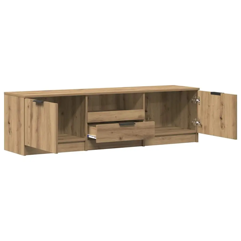 TV Cabinet Engineered Wood Brown Living Room Storage Unit 140x35x40cm