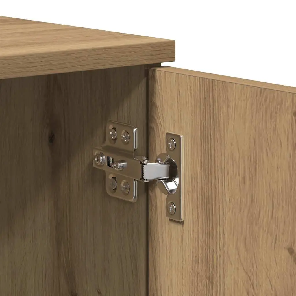 TV Cabinet Engineered Wood Brown Living Room Storage Unit 140x35x40cm