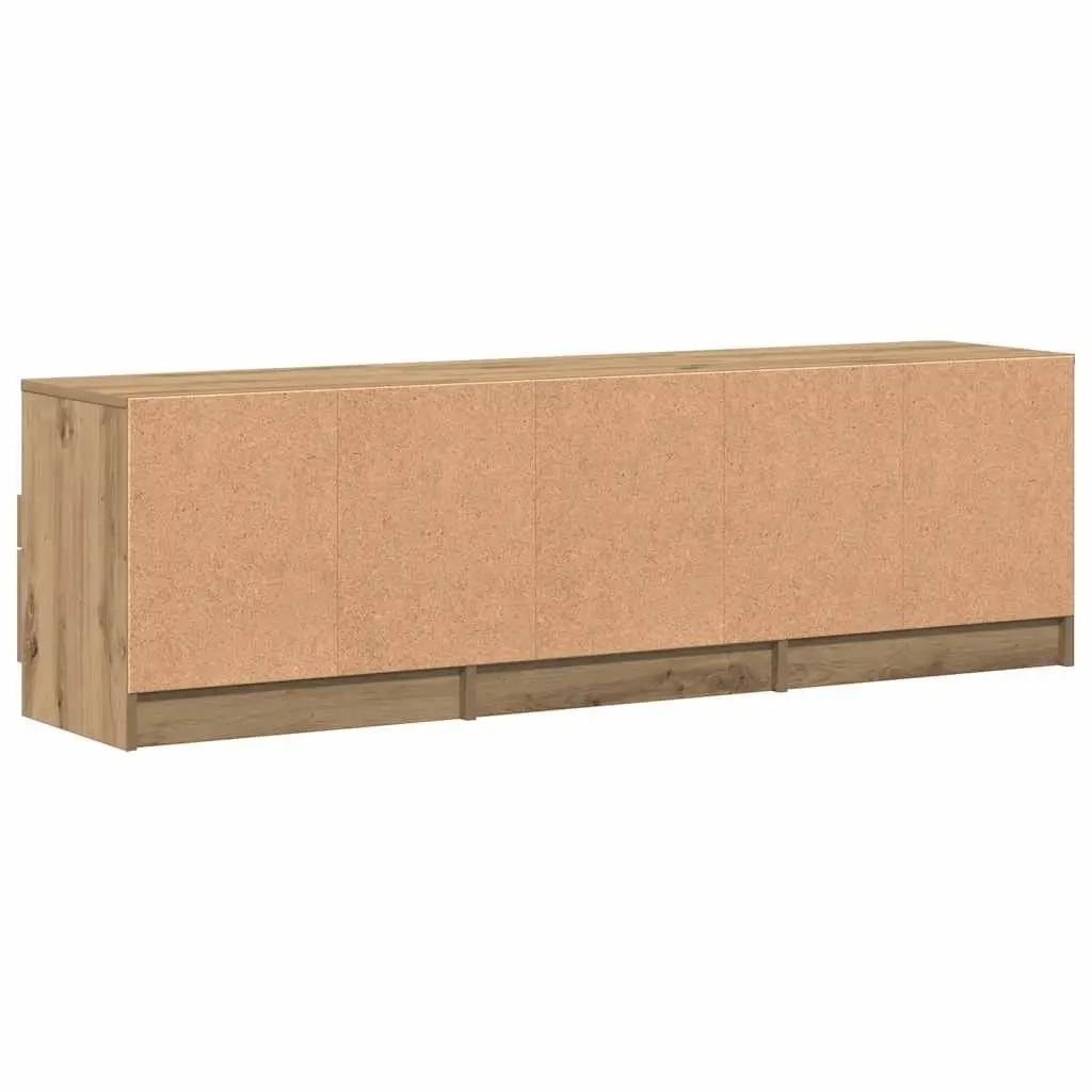 TV Cabinet Engineered Wood Brown Storage Unit Living Room Bedroom Furniture