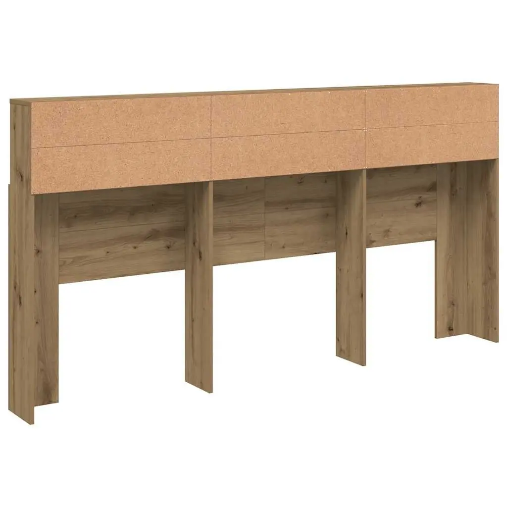 Brown Engineered Wood Headboard Cabinet for Storage