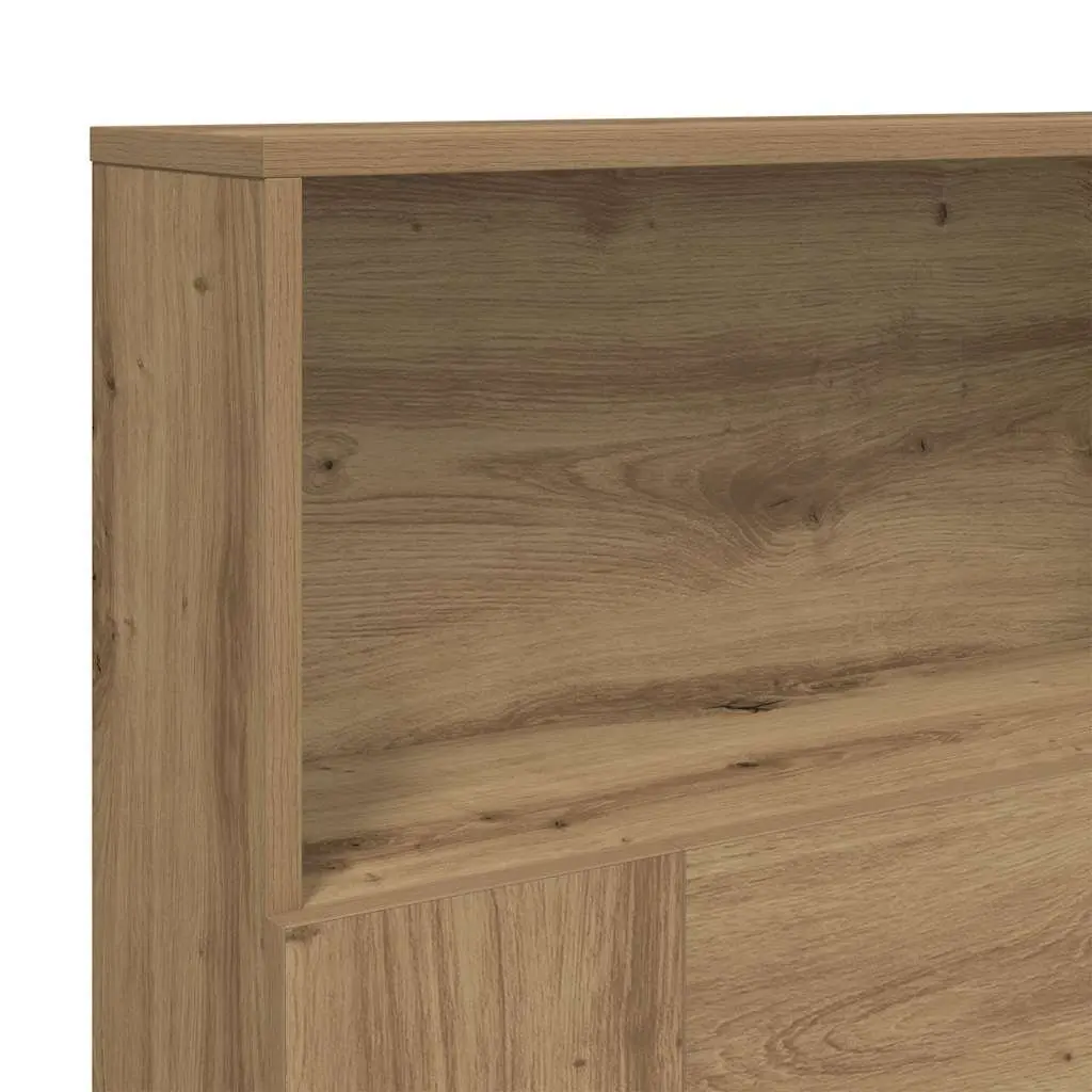 Brown Engineered Wood Headboard Cabinet for Storage