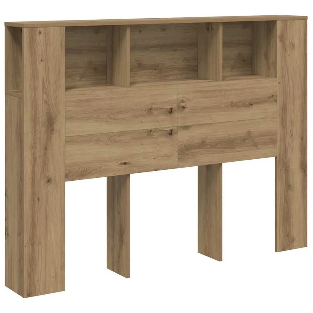 Brown Engineered Wood Headboard Cabinet