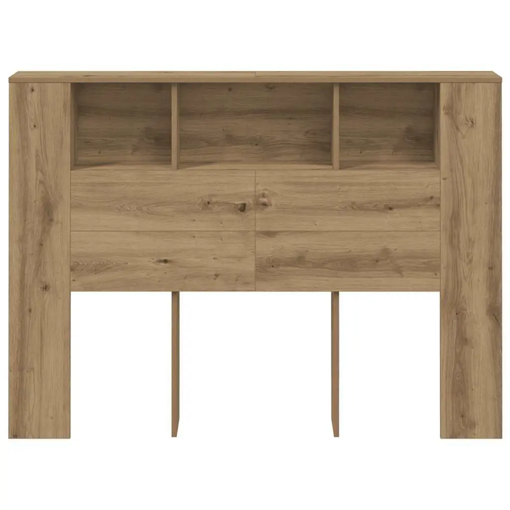Brown Engineered Wood Headboard Cabinet