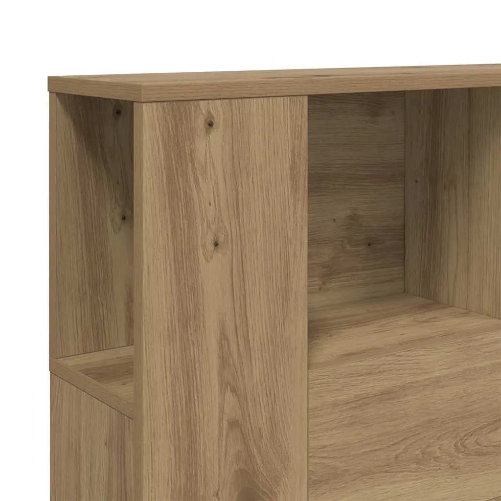 Brown Engineered Wood Headboard Cabinet