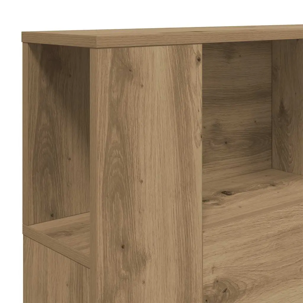 Storage Headboard Cabinet Engineered Wood Brown 160x18.5x103.5 cm Bedroom