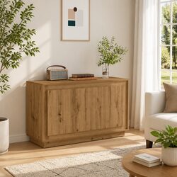 Brown Engineered Wood Sideboard for Living Spaces
