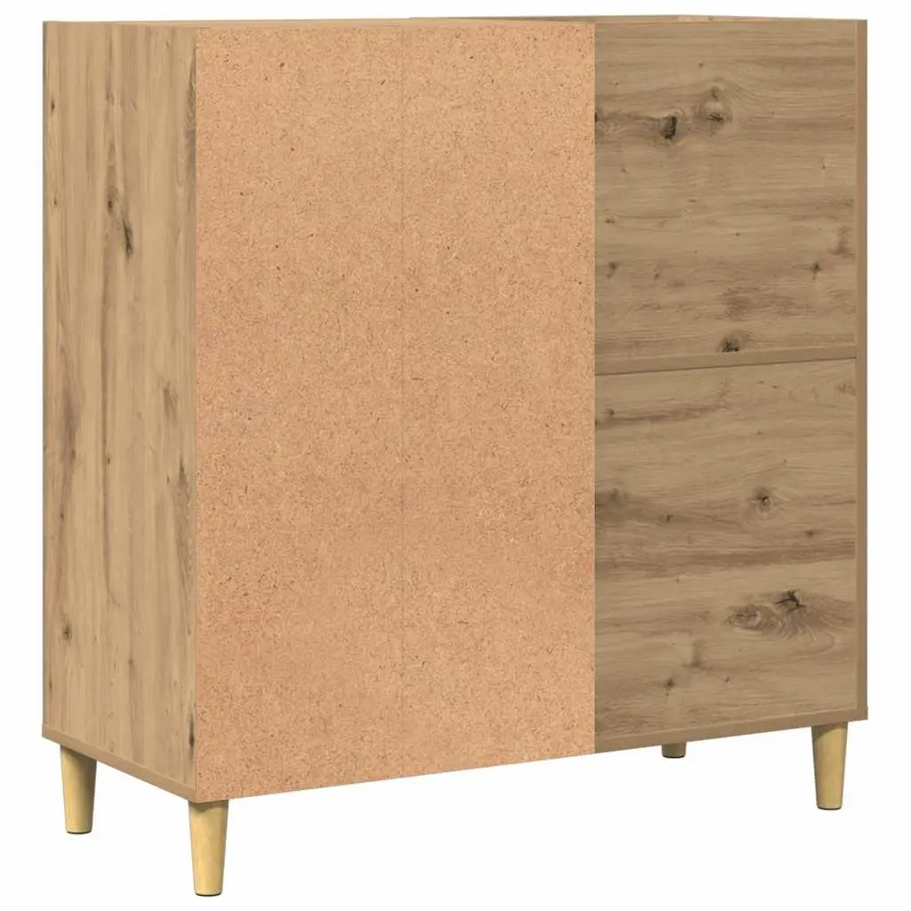 Brown Engineered Wood Record Cabinet for Vinyl Storage