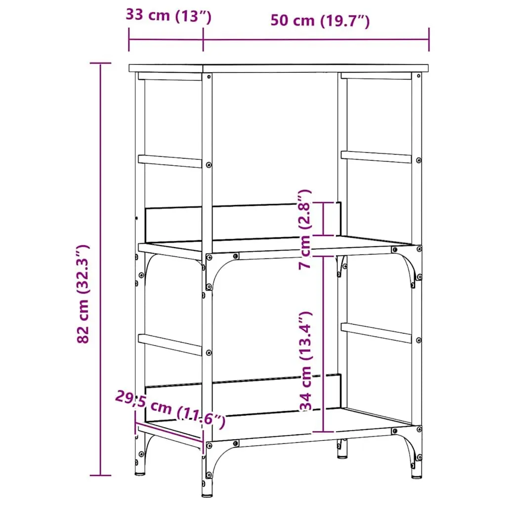 Book Cabinet in Brown Engineered Wood