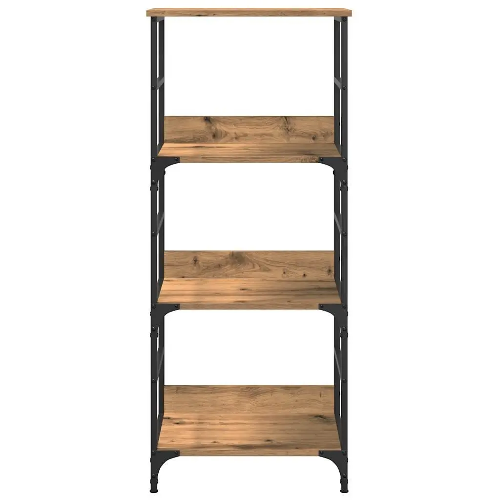 Brown Book Cabinet with 3 Compartments 50x33x117.5cm
