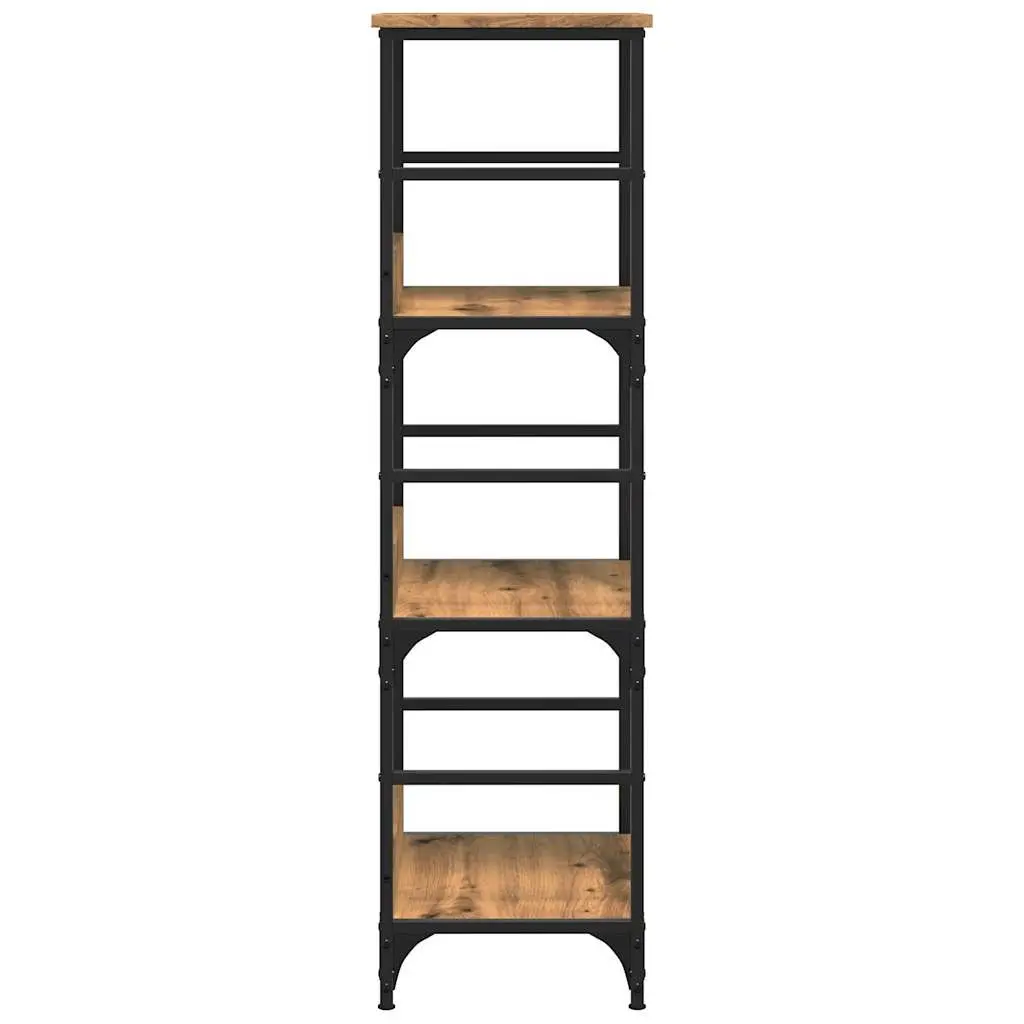 Brown Book Cabinet with 3 Compartments 50x33x117.5cm