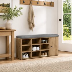 Padded Seat Storage Bench for Hallway or Entryway