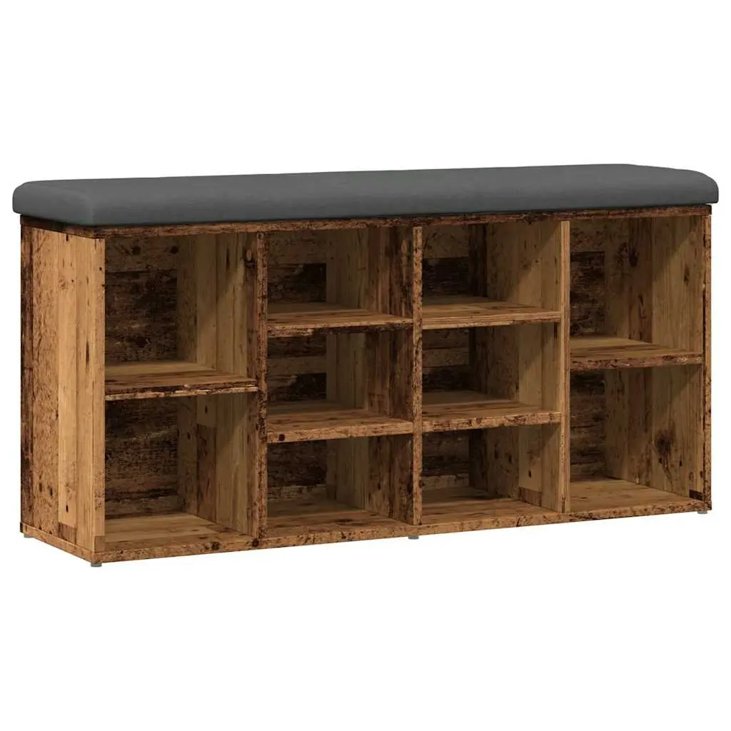 Shoe Bench Old Wood Design 102x32x50 cm Storage Bench Hallway Entryway Seat