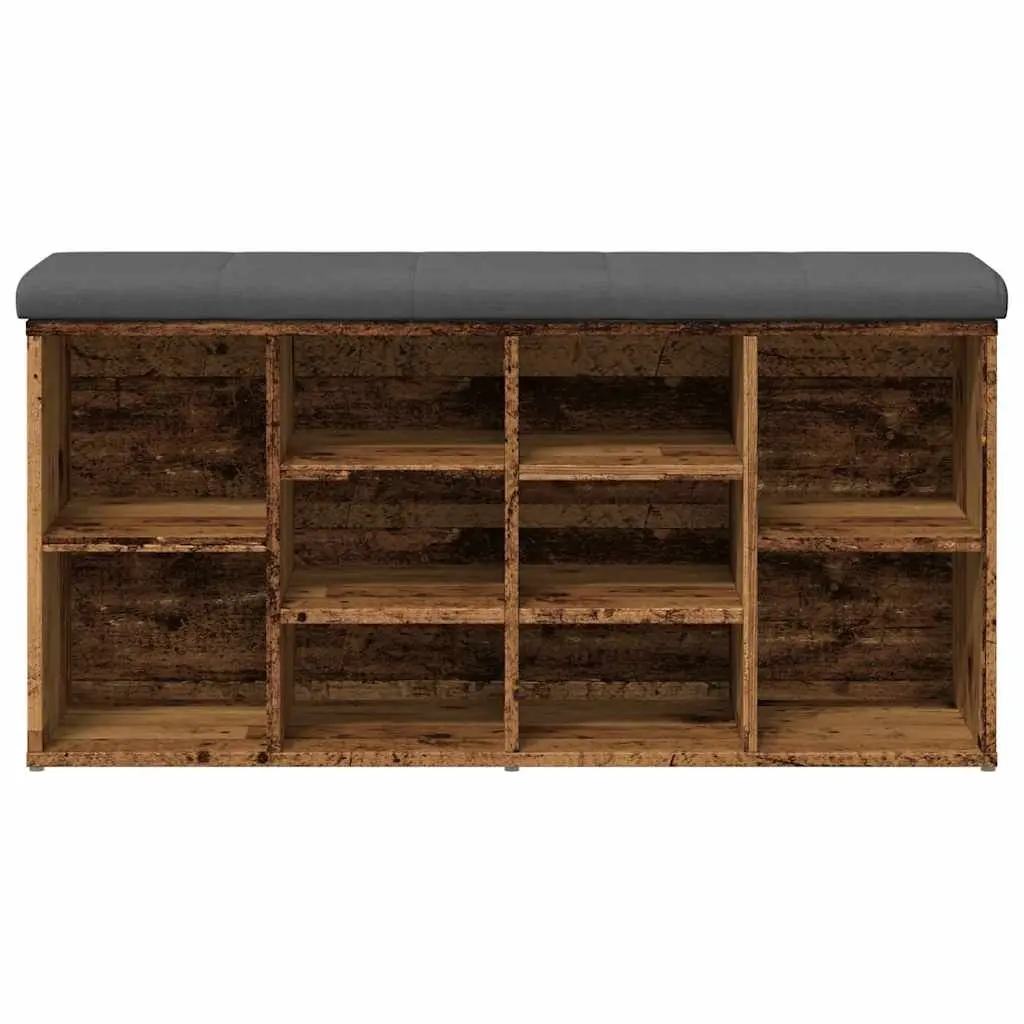 Shoe Bench Old Wood Design 102x32x50 cm Storage Bench Hallway Entryway Seat