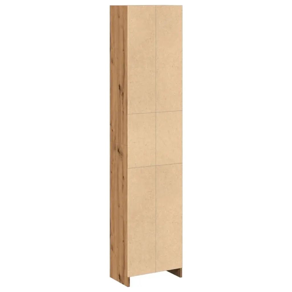 Brown Engineered Wood Bookcase Open Shelving Unit 40W x 24D x 176H cm Storage for Home Office