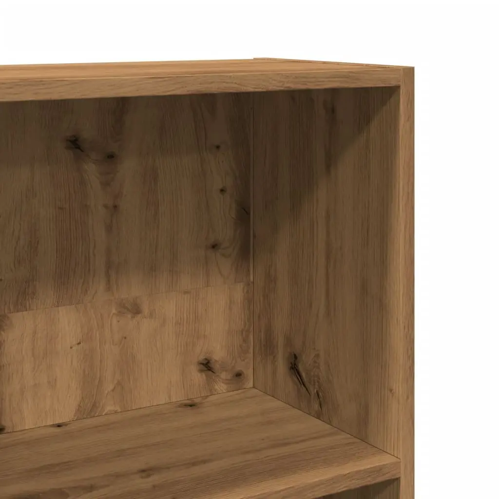 Brown Engineered Wood Bookcase Open Shelving Unit 40W x 24D x 176H cm Storage for Home Office