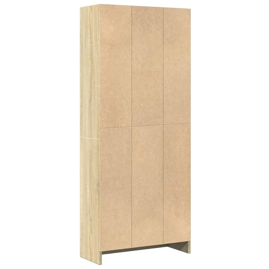 Bookcase Open Compartment Brown Engineered Wood 60W x 24D x 143H cm Storage Shelving Unit