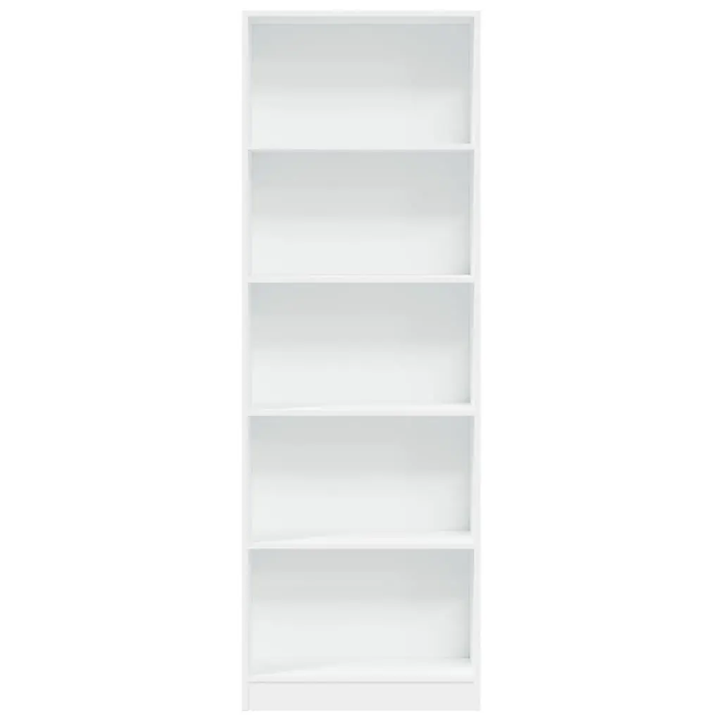 White Open Shelving Bookcase 60x24x176 cm