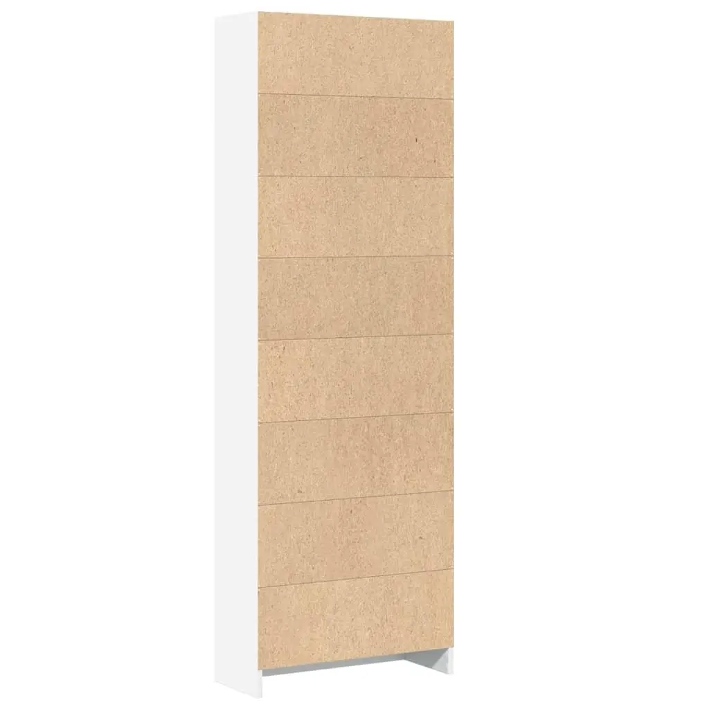 White Open Shelving Bookcase 60x24x176 cm