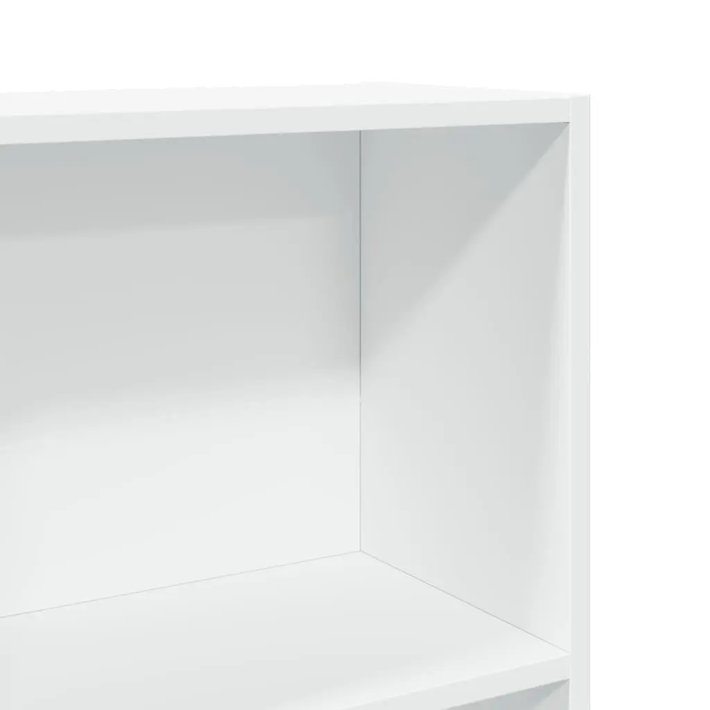 White Open Shelving Bookcase 60x24x176 cm