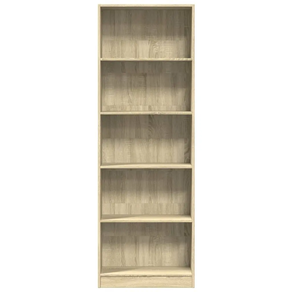 Sonoma Oak Bookcase 60x24x176 cm Engineered Wood