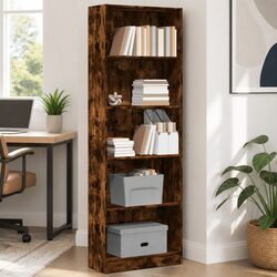 Smoked Oak Bookcase for Living Spaces