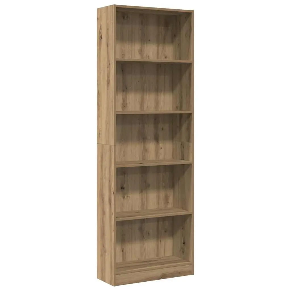 Brown Engineered Wood Open Compartment Bookcase