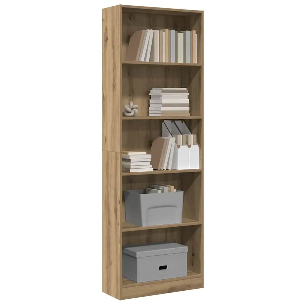 Brown Engineered Wood Open Compartment Bookcase
