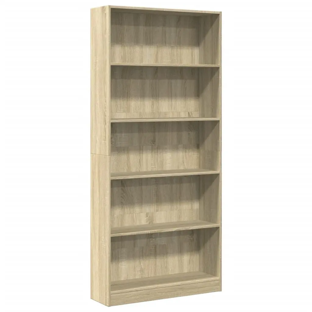 Sonoma Oak Open Shelving Bookcase 80x24x176cm