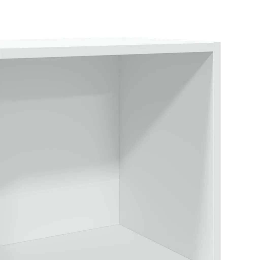 Bookcase White 40x30x189 cm Engineered Wood Open Shelves Storage Cabinet