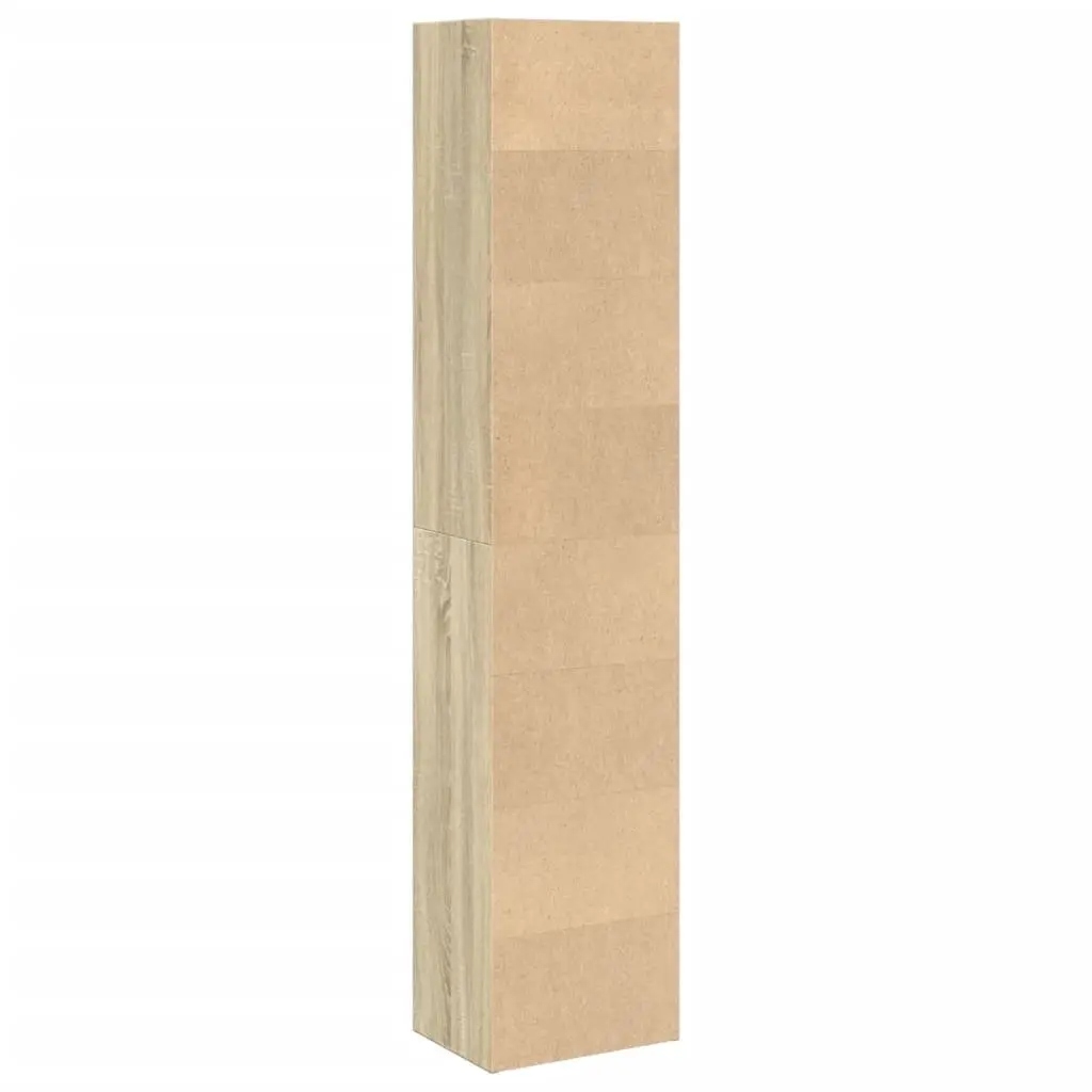 Sonoma Oak Bookcase with Engineered Wood Storage 40x30x189cm