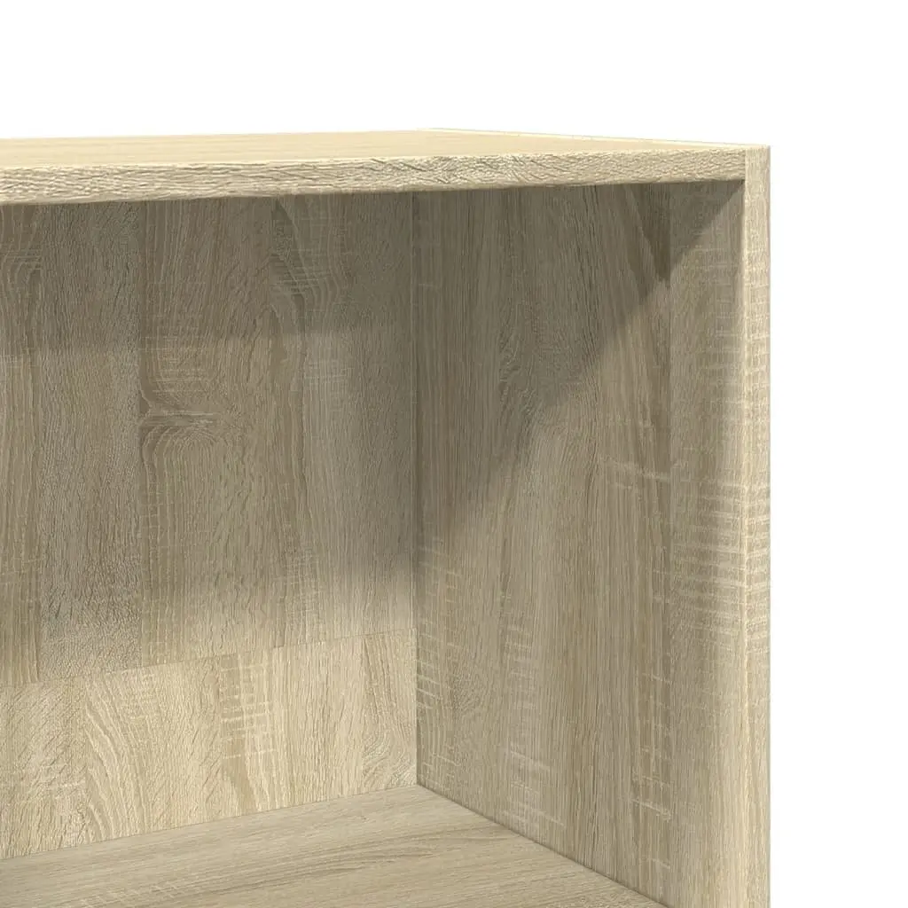 Sonoma Oak Bookcase with Engineered Wood Storage 40x30x189cm