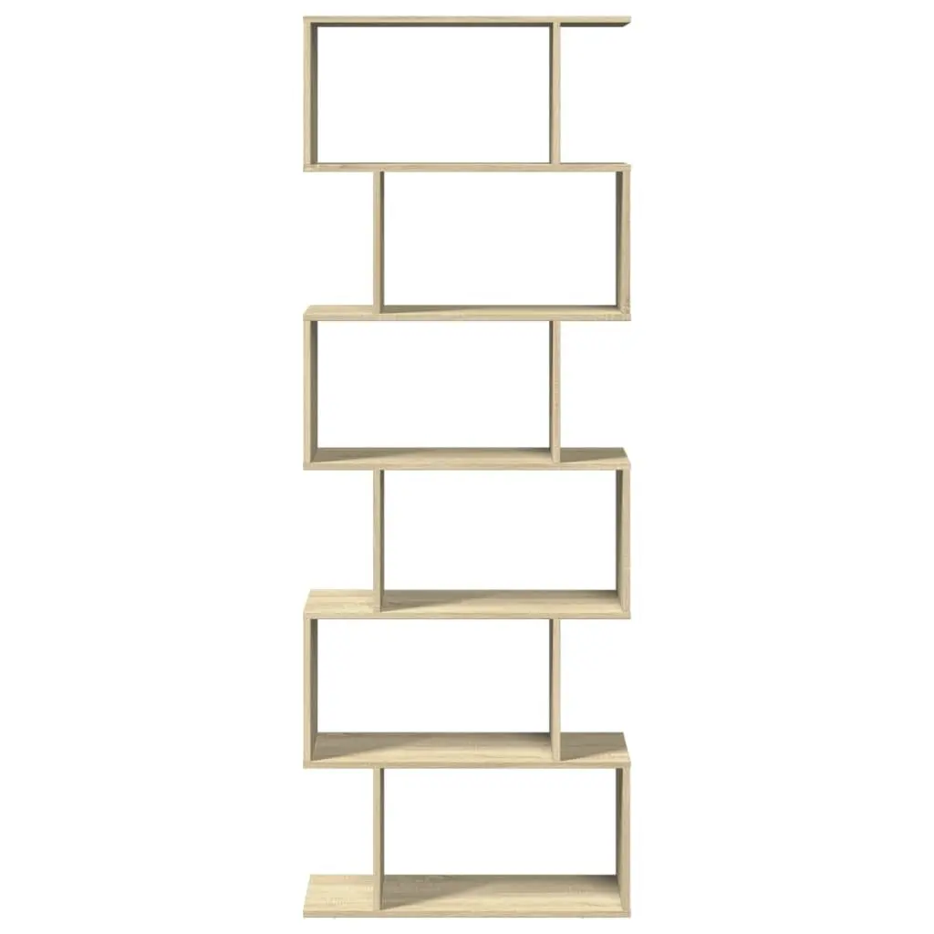 6-Tier Room Divider Bookcase in Brown 70x24x193cm