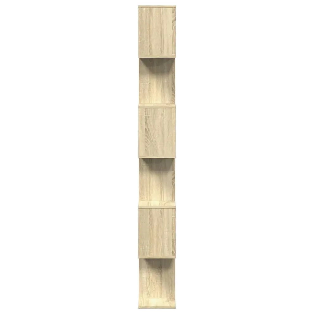 6-Tier Room Divider Bookcase in Brown 70x24x193cm