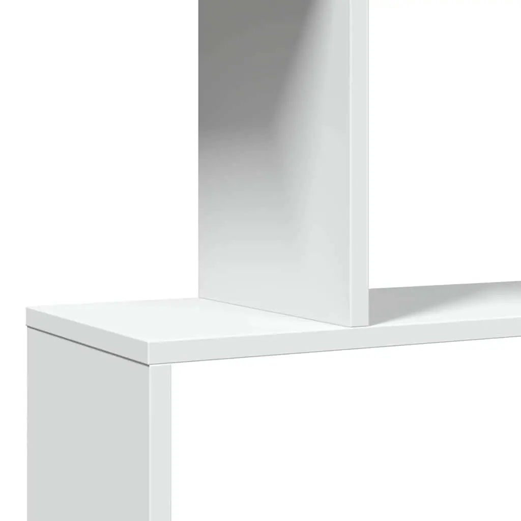 3-Tier White Engineered Wood Room Divider Bookcase