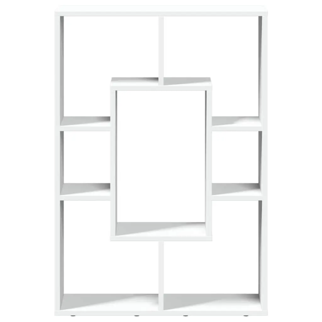 White Engineered Wood Bookcase 63x20x90 cm
