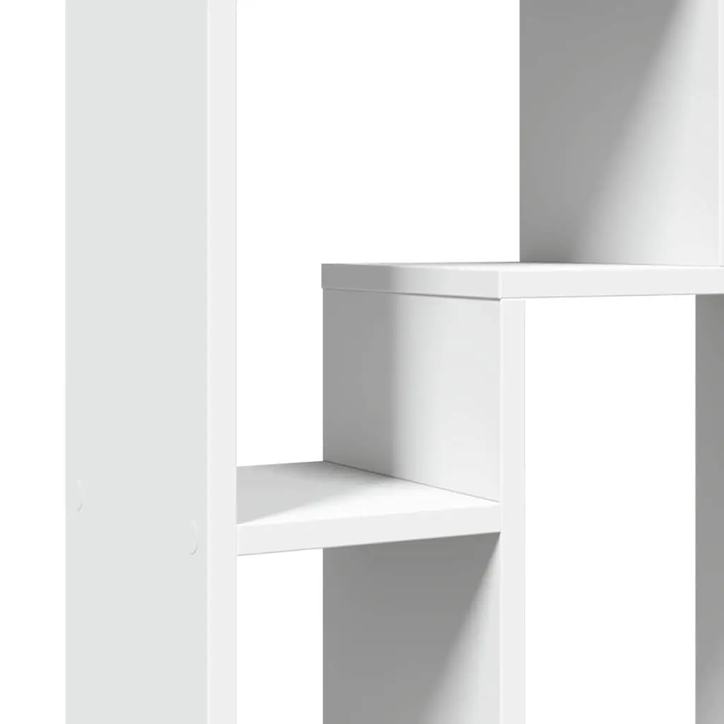 White Engineered Wood Bookcase 63x20x90 cm