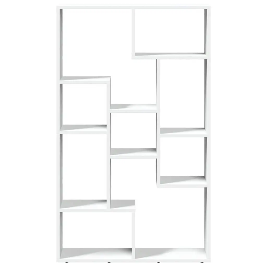 White Engineered Wood Bookcase 72x20x120.5 cm