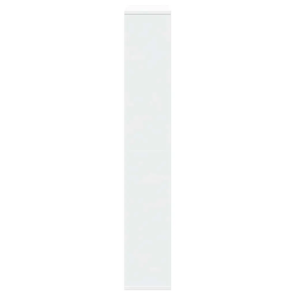 White Engineered Wood Bookcase 72x20x120.5 cm