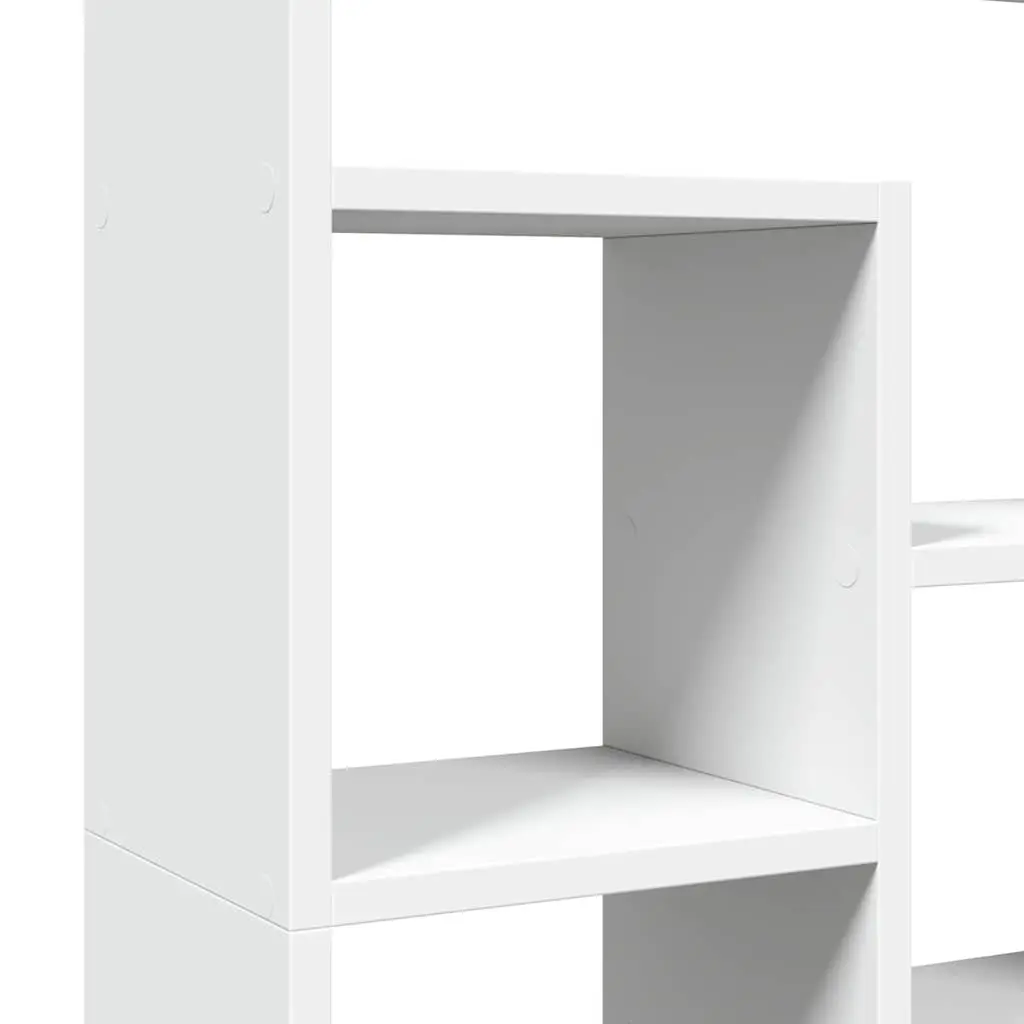 White Engineered Wood Bookcase 72x20x120.5 cm