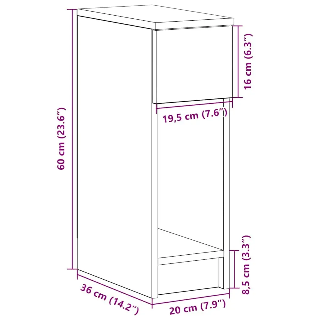 White Bedside Cabinet Set with Drawer for Bedroom
