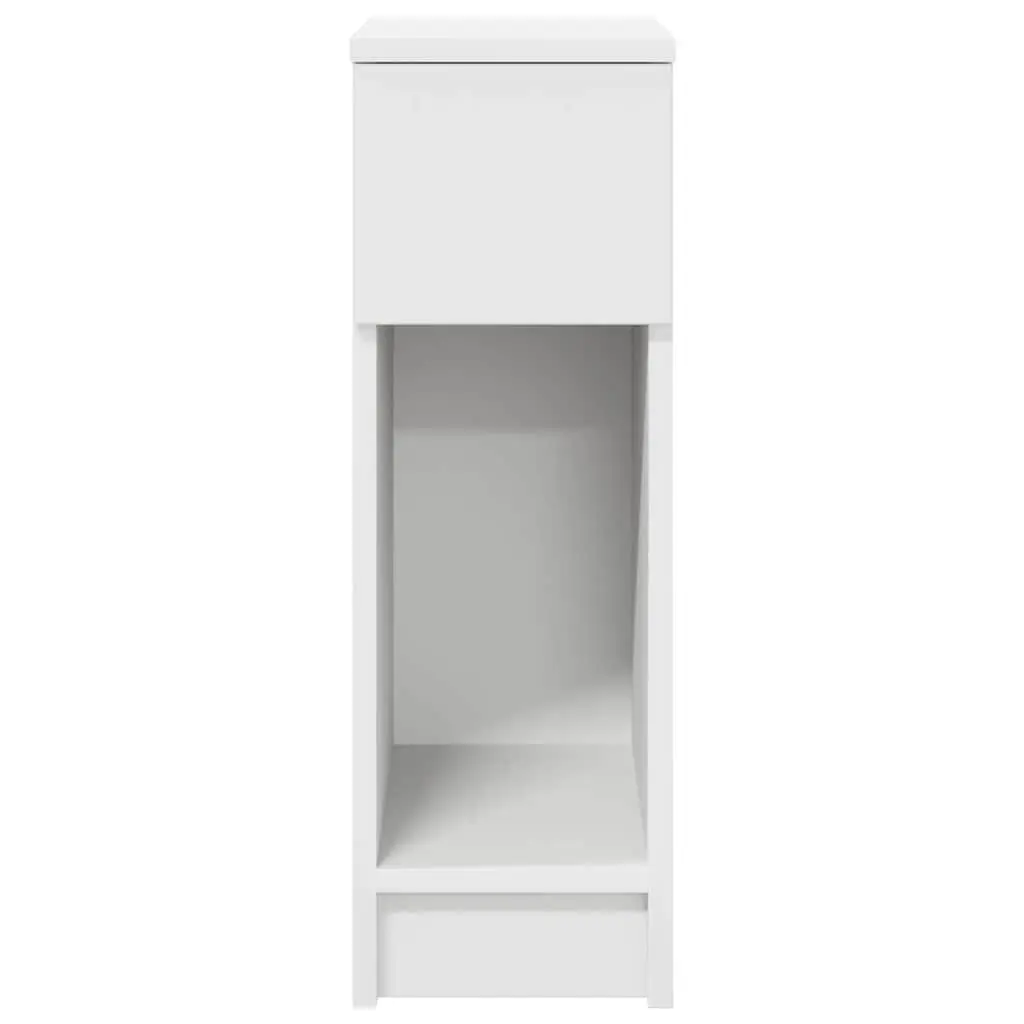 White Bedside Cabinet Set with Drawer for Bedroom