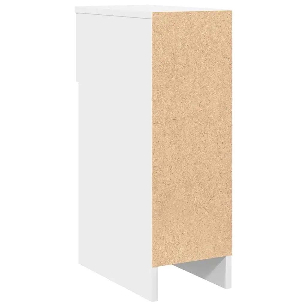 White Bedside Cabinet Set with Drawer for Bedroom