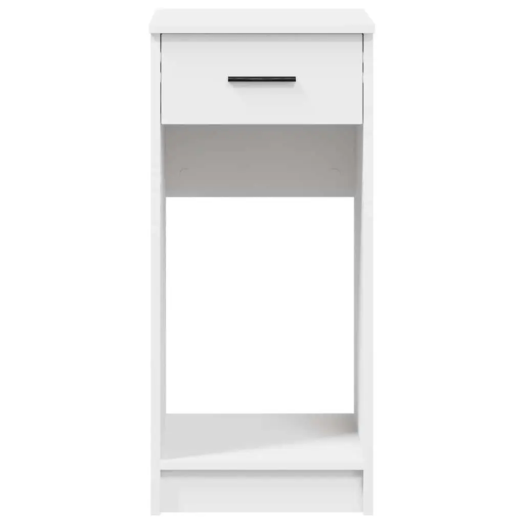 White Computer Tower Stand with Drawer for Organized Space